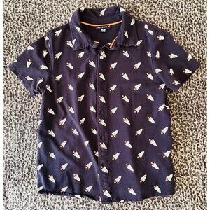 Andy and Evan Navy Blue W/Rockets Boys Size 8 Polo